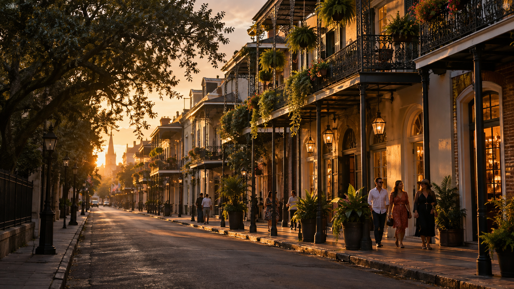 Một góc khu French Quarter ở New Orleans